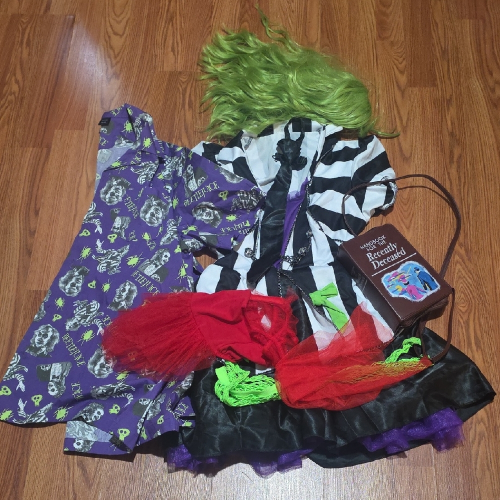 Matching Mens, Womens, And Dog Halloween Costumes.